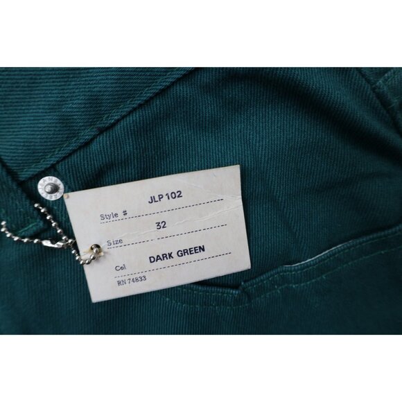 Deadstock Vtg 90s Streetwear Mens 32x33 Baggy Fit Skateboard Denim Jeans Green - Picture 5 of 14